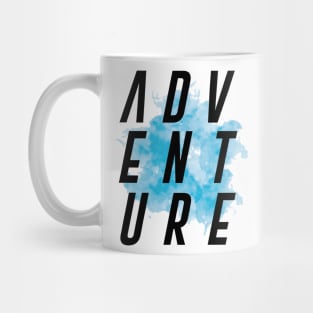 Adventure - Blue Watercolor Mug